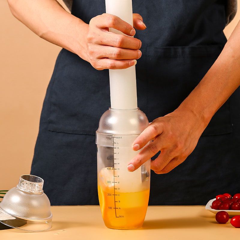 雪克杯防溅盖柠檬锤手打柠檬茶工具奶茶店专用柠檬棒雪克壶三件套