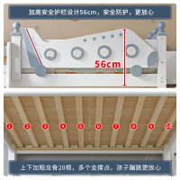 兰秀家居 儿童床现代简约樱桃木实木床子母床美式上下床双人床高低床双层床成人床大人床成年床上下铺木床分体床滑梯床