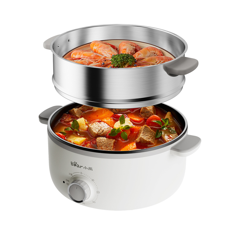 小熊bear电蒸锅蒸锅电多功能家用蒸包子锅量层大容量13l定时防干烧