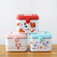 [苏宁宜品]随身手提防尘户外家用旅行可爱卡通化妆品收纳盒应急医药箱大型