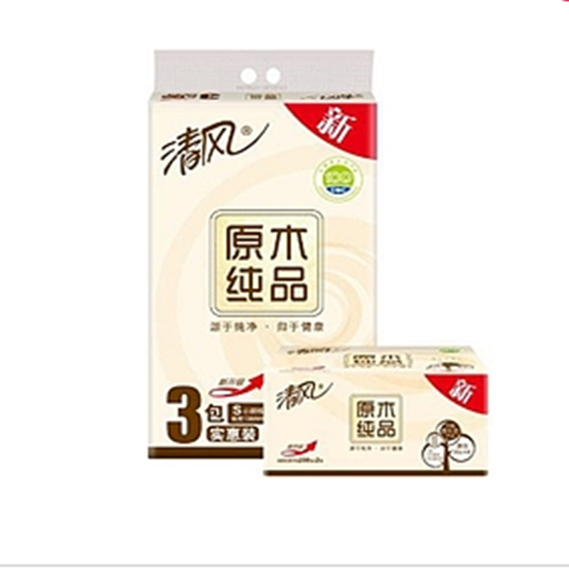 清风 Breeze 原木纯品迷你抽取式面纸 BR38MCN/BR38SC1/BR38SC2 双层