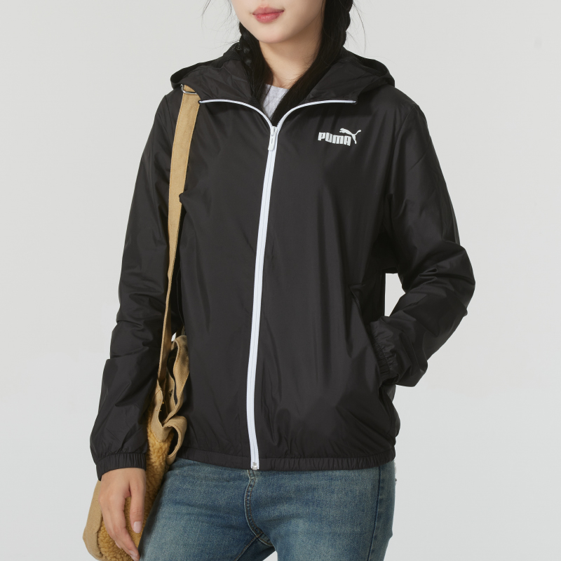 彪马(PUMA)外套女装新款梭织连帽上衣透气休闲夹克户外运动外套672909-52 ZP高清大图