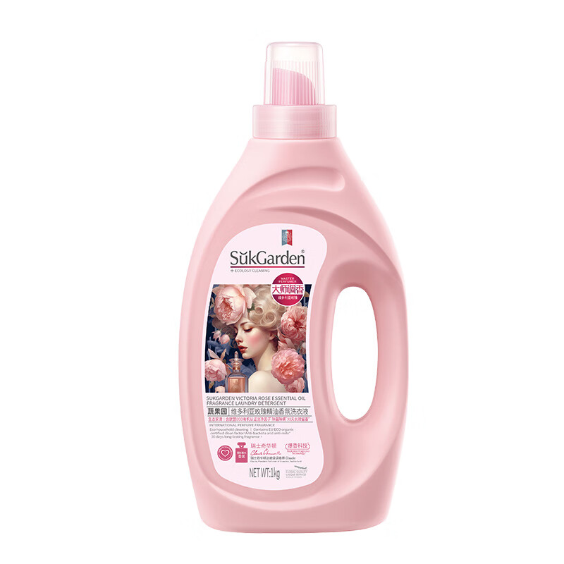 SukGarden蔬果园天然玫瑰精油香氛洗衣液-1kg