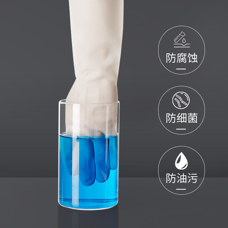 神器丁腈家用厨房洗衣服家务刷碗橡胶皮防水加厚耐用型洗碗手套女|字母款1双装买2发3 M
