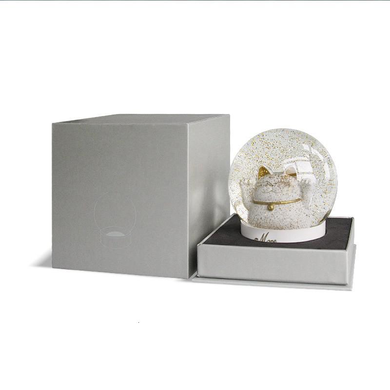 金色摆件汽车店铺开业礼品创意家居水晶球摇手小号日本 三维工匠_37