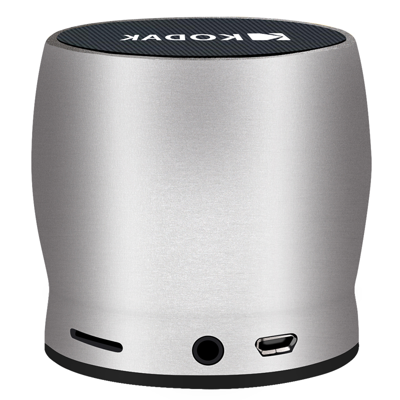 kodak柯达y500银色迷你便携金属小音箱重低音炮无线蓝牙小音响视频