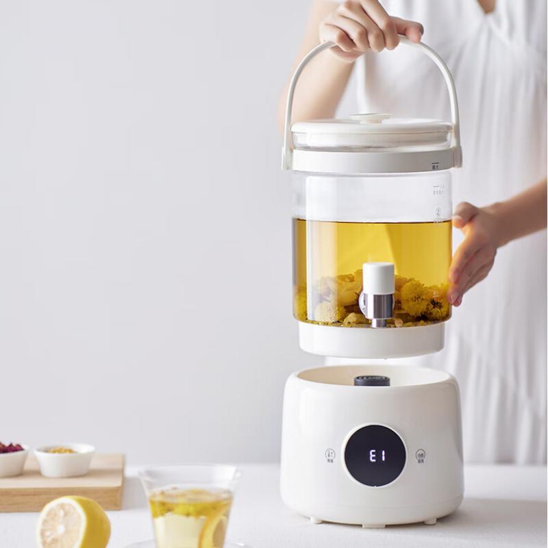 OLAYKS 立时 恒温分体式花茶壶 304不锈钢材质 2.8L 白色 OLK-K06高清大图