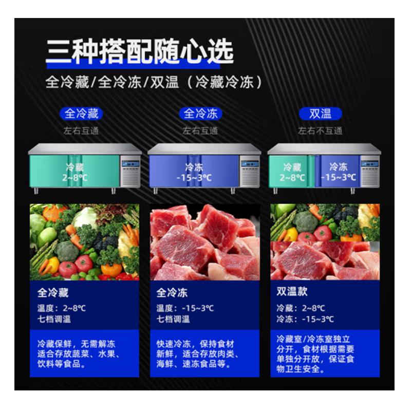 冷藏工作台 GZT2080SW 维保1年 货期15天
