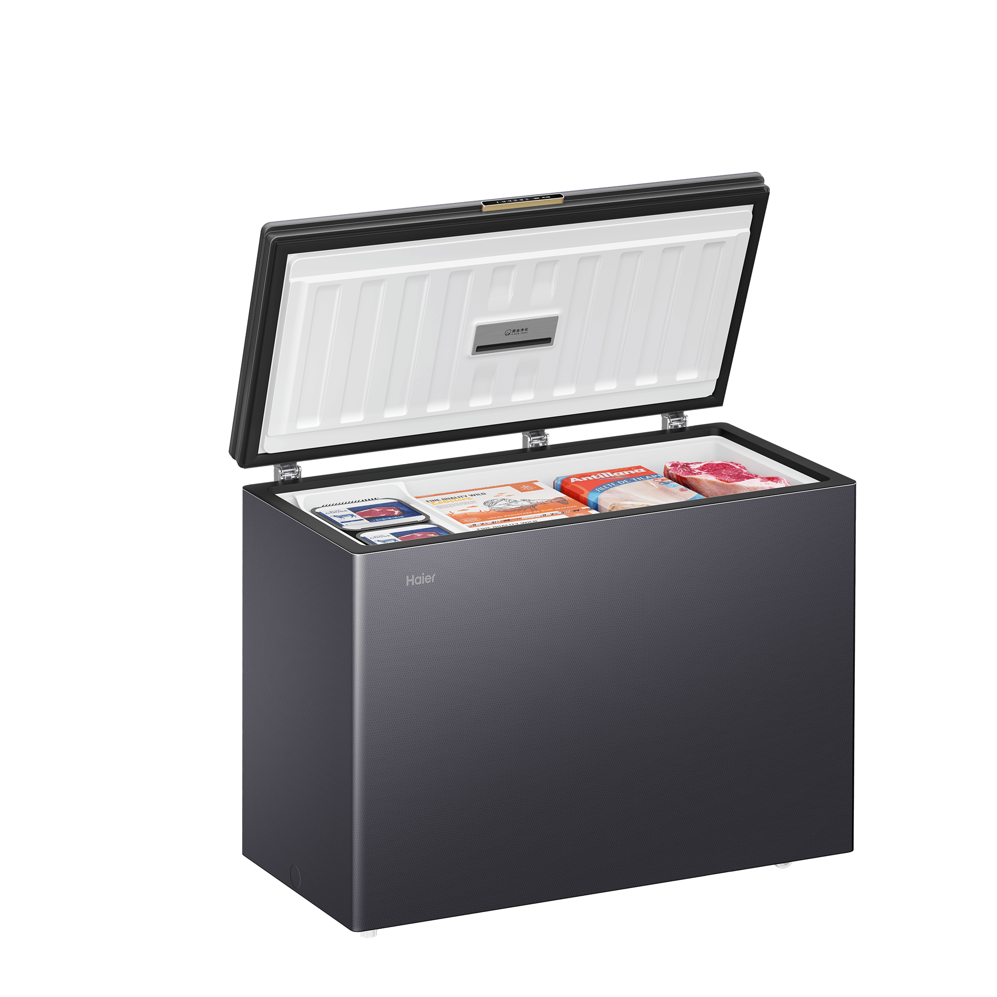 海尔(Haier)241升 家用卧式冰柜 冷柜 小冰箱 风冷无霜 一级能效BC/BD-241WGHEB1高清大图