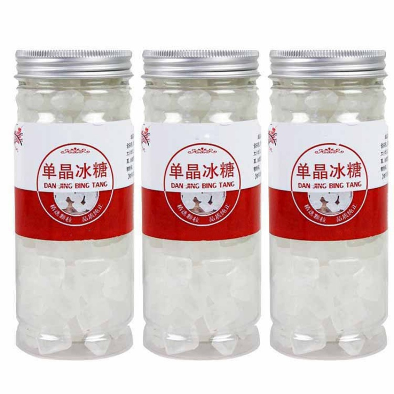 冰糖3瓶+卡通勺 单晶冰糖白冰糖小颗粒冰糖粉泡茶煲汤煮粥厨房调味老冰糖