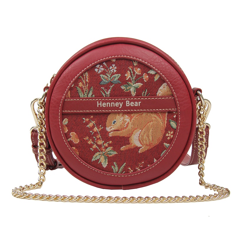 henneybear轩尼小熊2021新款女包斜跨单肩包时尚手提包圆形小包视频
