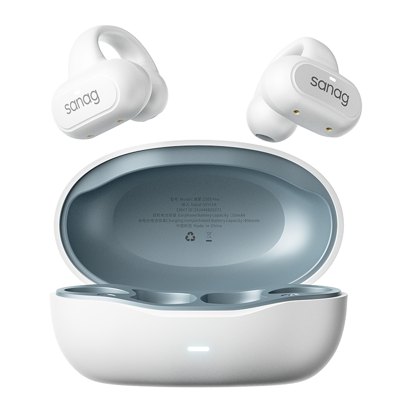 SANAG塞那 z50sPRO无线骨传导蓝牙耳机不入耳游戏运动耳夹超长待机 象玉白高清大图