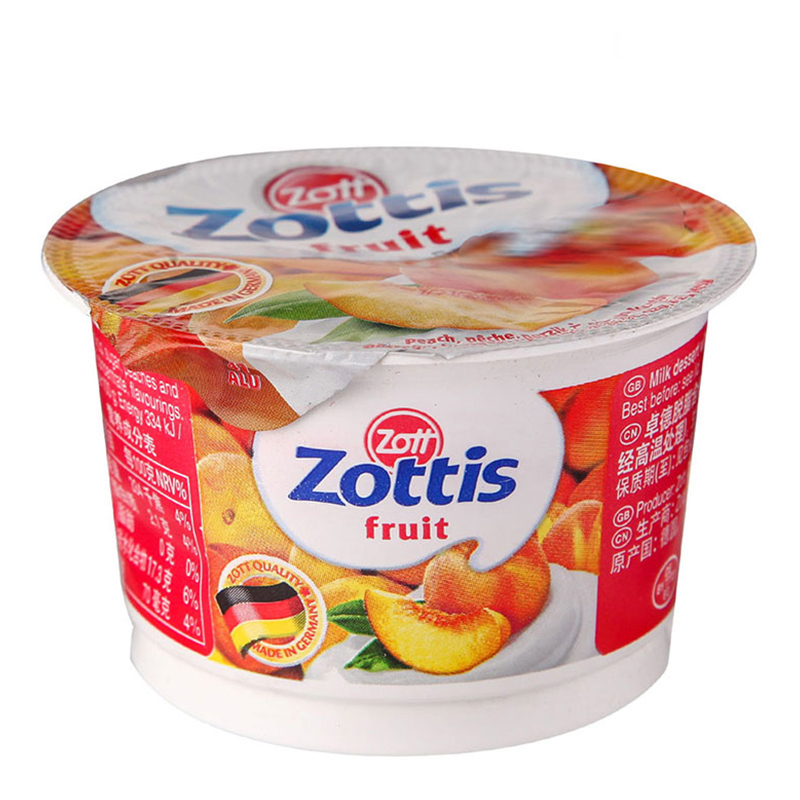 zott卓德脱脂含乳饮品（水蜜桃口味）100g*20杯 德国进口