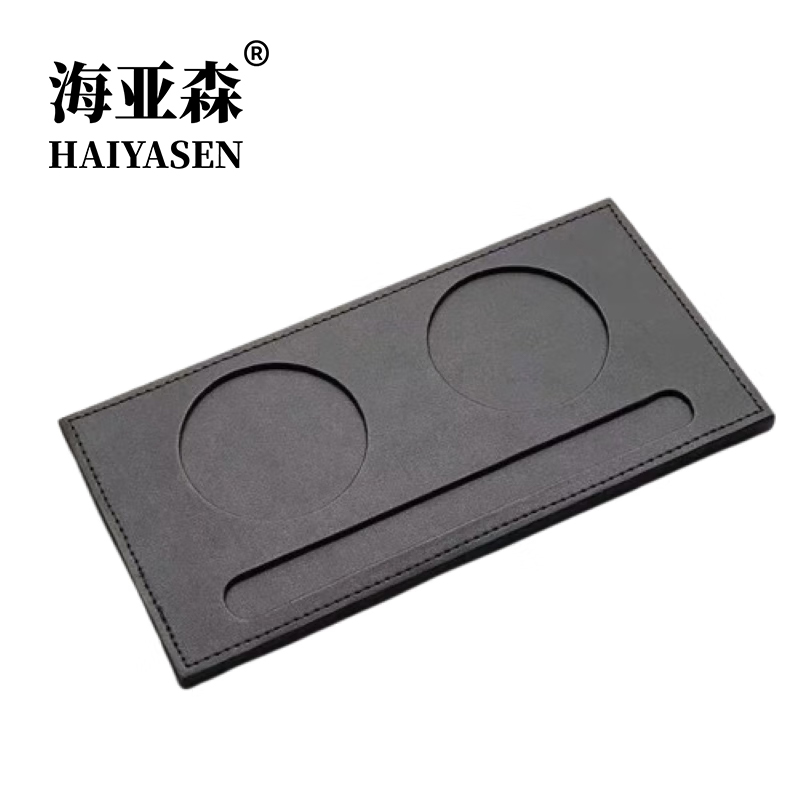 海亚森 TK-3123 12*24cm皮革两杯位杯托 1套/个(计价单位:个)黑色