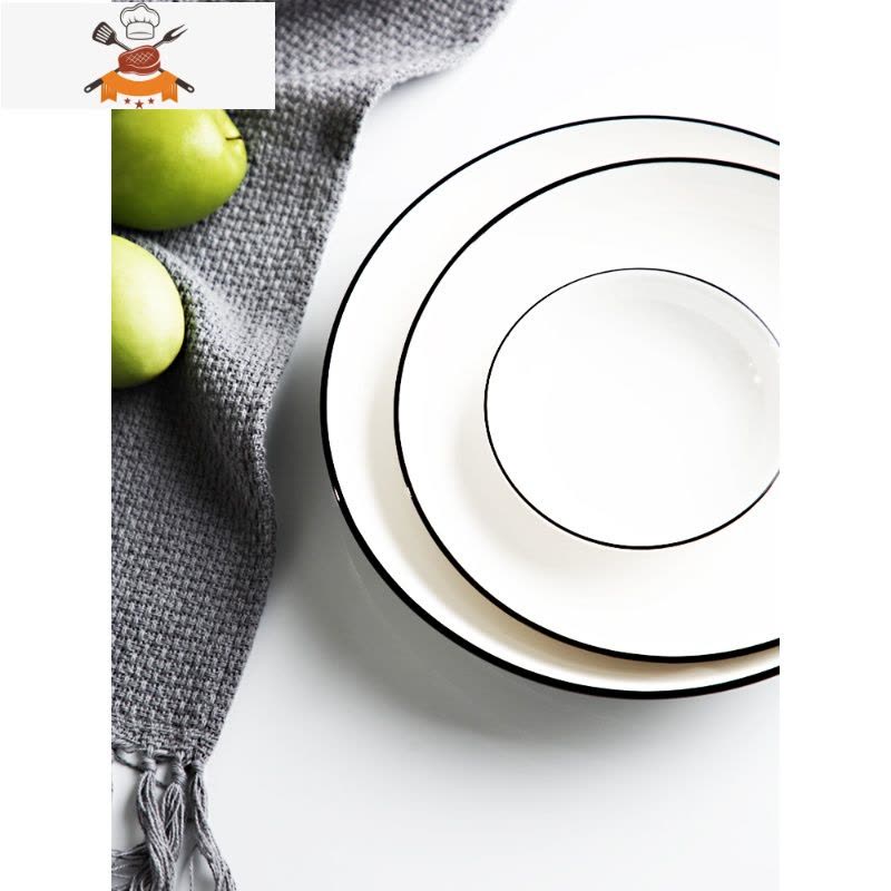 碗碟套装家用餐具汤碗盘陶瓷大号盘碟单个北欧耐热小饭碗学生日式 敬平 6寸碗图片