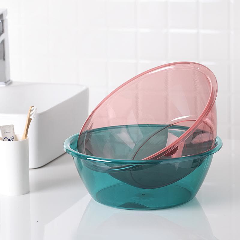 加厚脸盆透明盆宝宝洗脸盆家用儿婴儿盆塑料盆学生宿舍洗衣盆图片