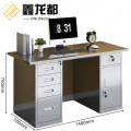 鑫龙都不锈钢办公桌1.2米 办公电脑桌1.4米张