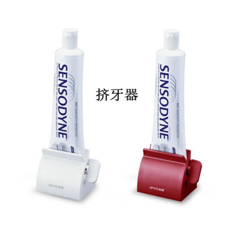 卫浴用具多功能牙膏挤压器洗面奶挤压器牙膏挤出器 三维工匠 897大号红色挤牙膏器高清大图