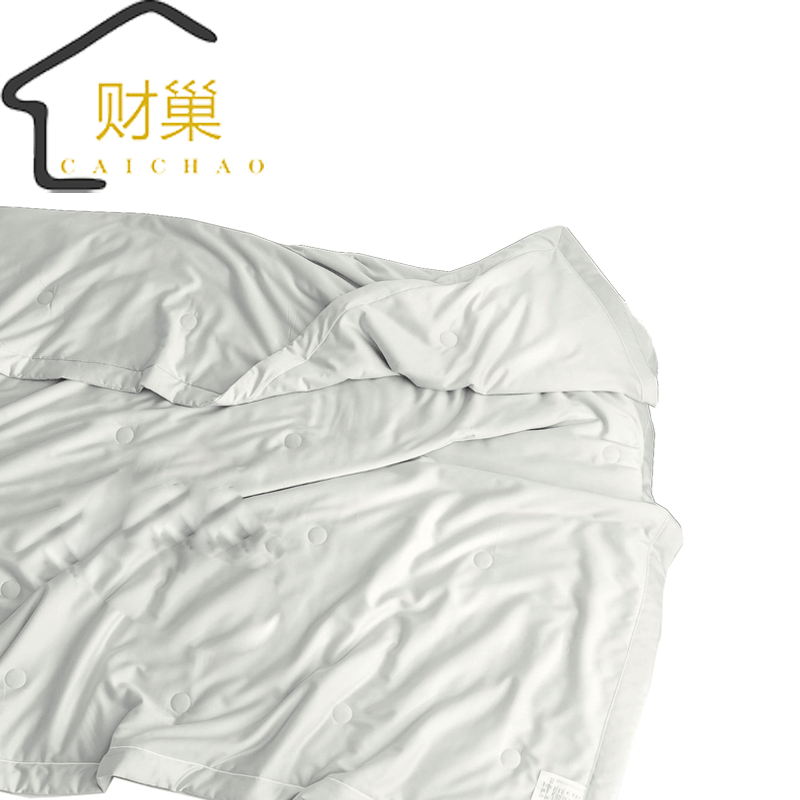 财巢 夏季新款纯色莫代尔夏凉被/床(200*230 灰兰)图片