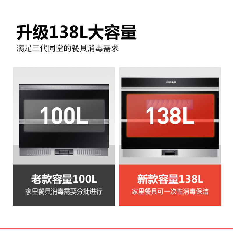 GUJIA顾家G17集成灶一体灶变频家用消毒柜油烟机侧吸下排烟灶环保灶蒸烤箱-天然气