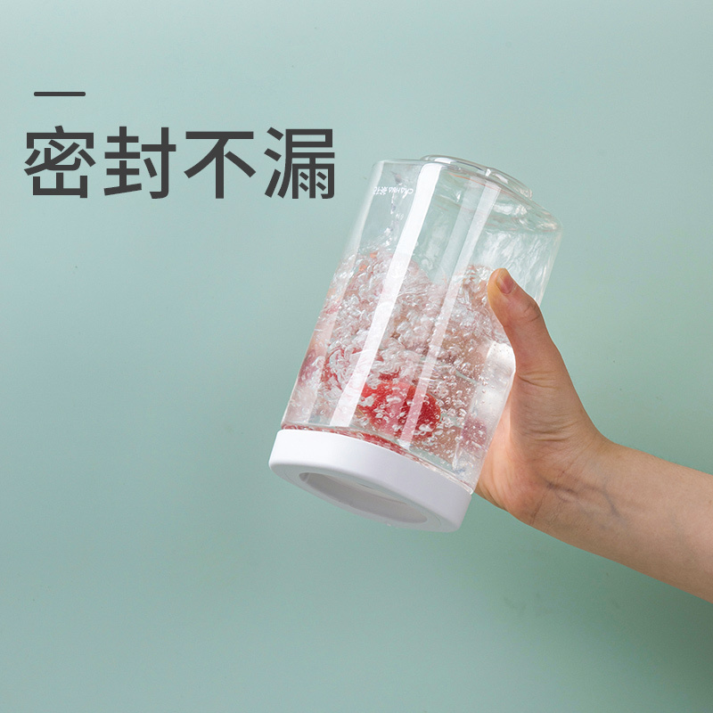 茶花密封罐塑料厨房五谷杂粮收纳盒干货粮食储物瓶子坚果罐子[贝格堆叠储物罐]两件套[550ML+1800ML]