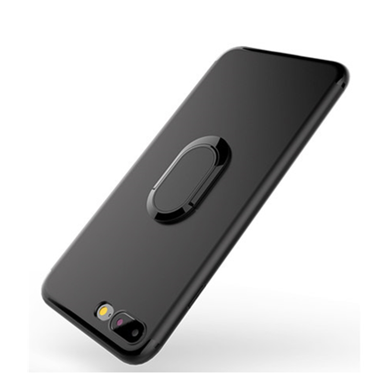 HIGE/苹果8/7全包硅胶软壳 磁性指环扣支架 适用于iphone8plus手机保护套 苹果7/8 plus[少女粉]