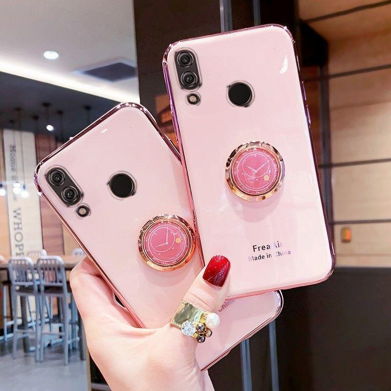 奥迪猫华为荣耀8x手机壳女jsnal00a保护硅胶套honor8x时钟支架防摔软