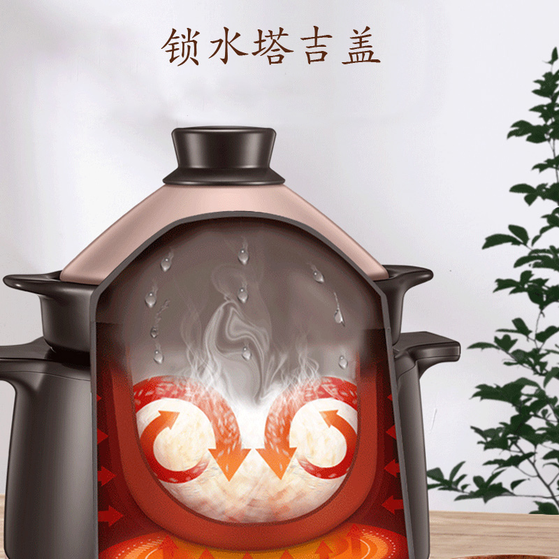苏泊尔(SUPOR)电炖锅煲汤锅养生锅中华炽陶4L大容量1-5人智能预约红陶内胆多功能电炖盅电砂锅TG40YC1-60