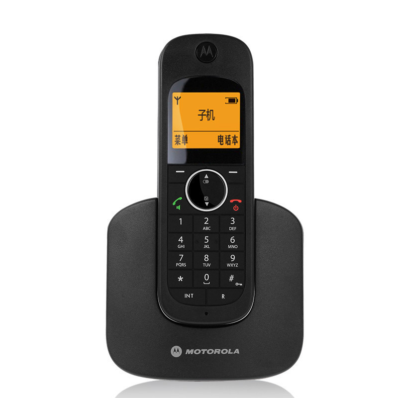 摩托罗拉(MOTOROLA) 黑色 无绳 双电话机 D1002 (单位:套)