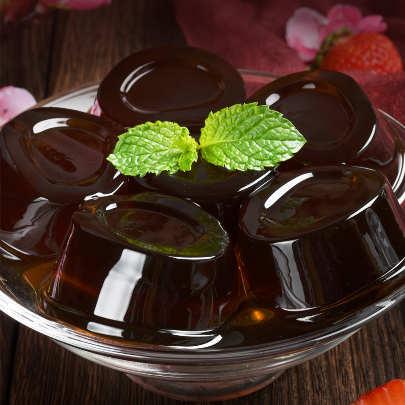 凡秀色烧仙草味500g12箱果冻黑凉粉龟苓膏布丁杯装休闲零食视频