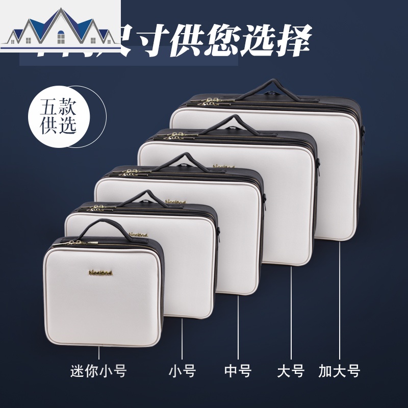 化妆包女便携大容量专业化妆师跟妆品收纳包纹绣工具箱 三维工匠高清大图
