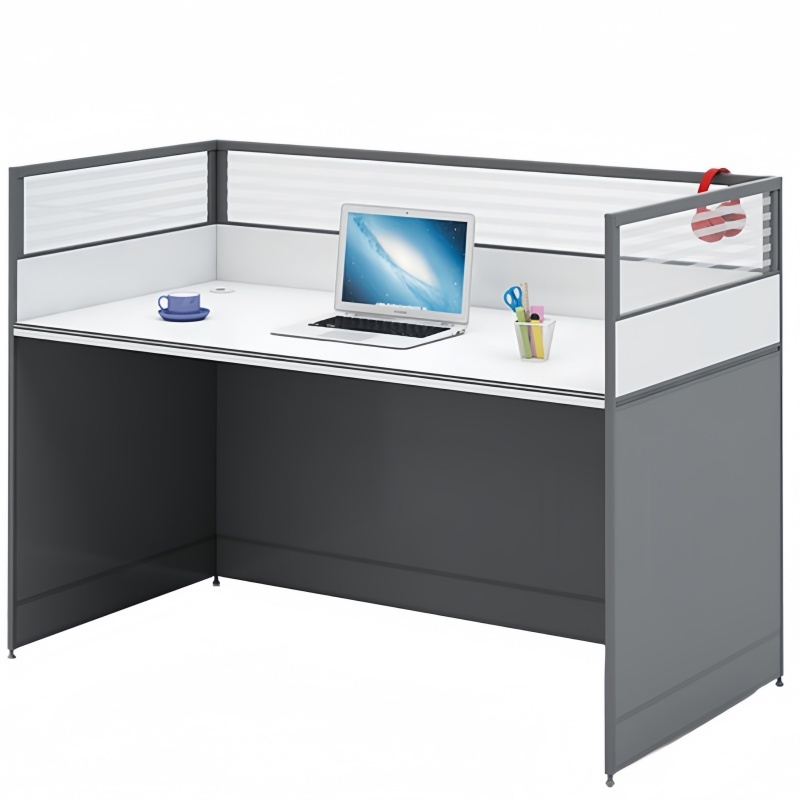 攸形屏风办公桌1200*600*1100mm张高清大图