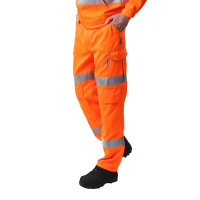 博迪嘉 Bodyguard Workwear V2GN610-XL 荧光橘红轻薄涤棉长裤 (西藏国策)