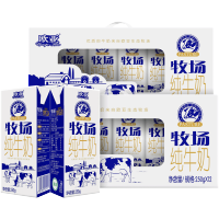 欧亚 牧场全脂纯牛奶250g*12盒*2箱 礼盒装