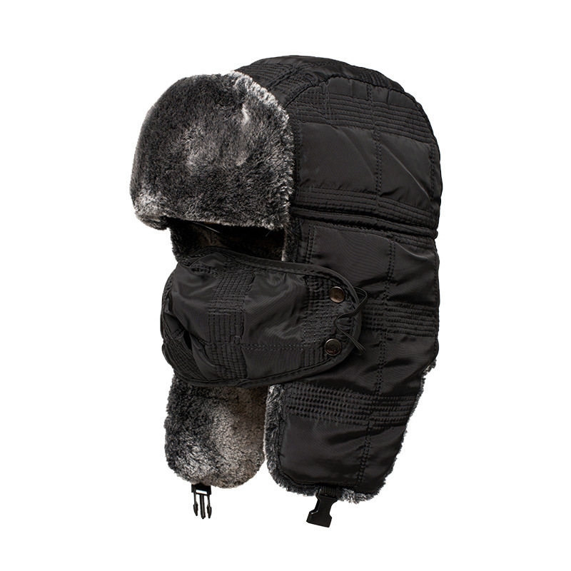 围盛 雷锋帽 黑色 顶