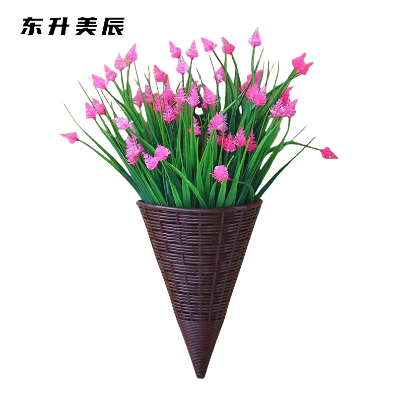 东升美辰 棕色挂篮仿真花14.5*31.5cm DS-BH243 套高清大图