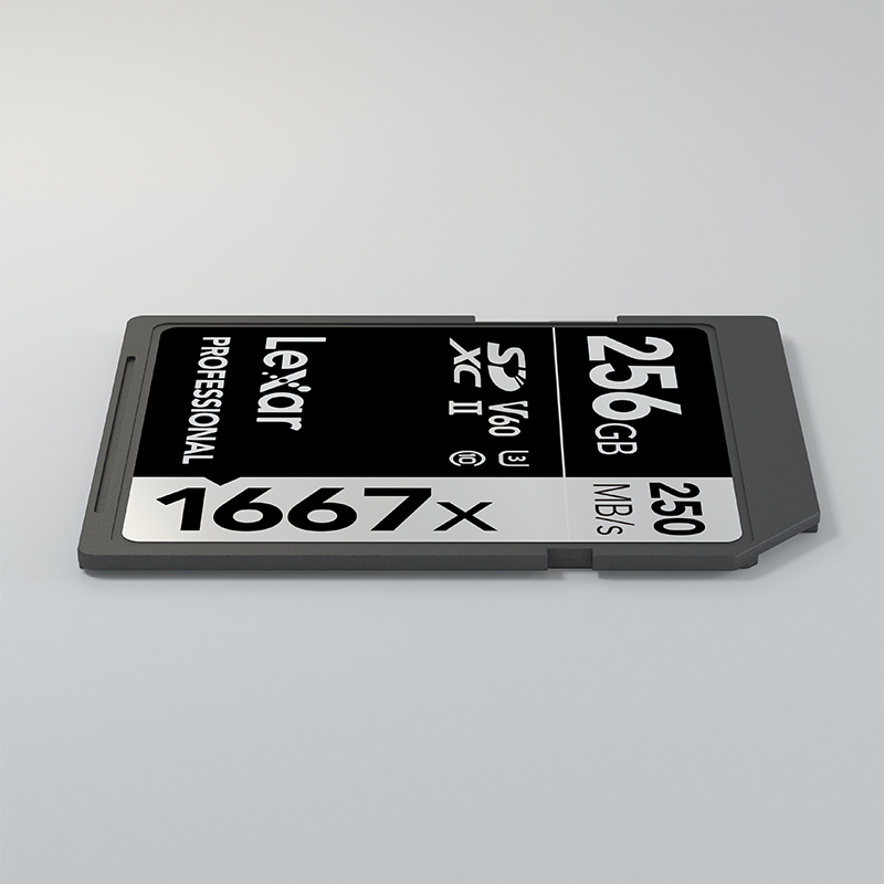 雷克沙(Lexar)256GB SD卡相机内存卡读250MB/s写120MB/s UHS-II单反存储卡 V60等级4K