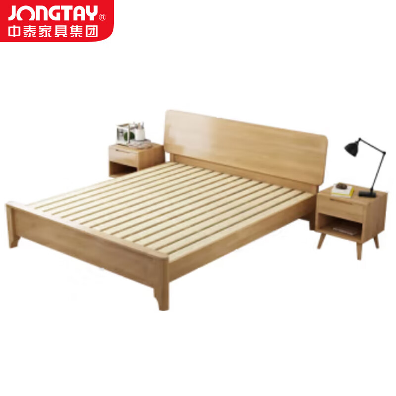中泰(jongtay)1.8米实木床现代框架单双人床 J-CDZ62