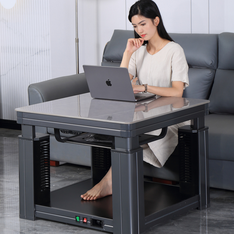 火焰山取暖桌正方形家用升降电暖桌方桌电暖桌烤火桌高清大图