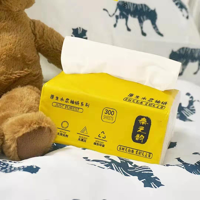 [超巨惠][30包]秦之韵 抽纸 超韧3层100抽软抽纸巾*30包