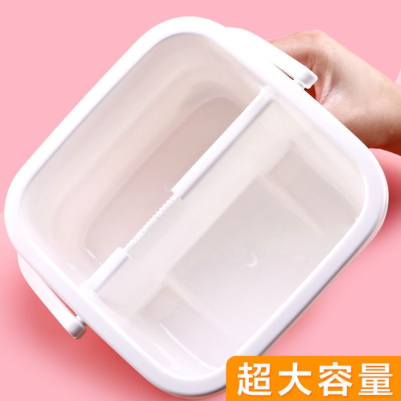 得力洗笔筒学生美术画画洗笔器水粉水彩油画涮笔器颜料调色盘画笔 洗笔筒[白色]