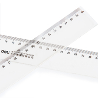 得力(deli) 塑料直尺学生尺子文具绘图 40cm 6240