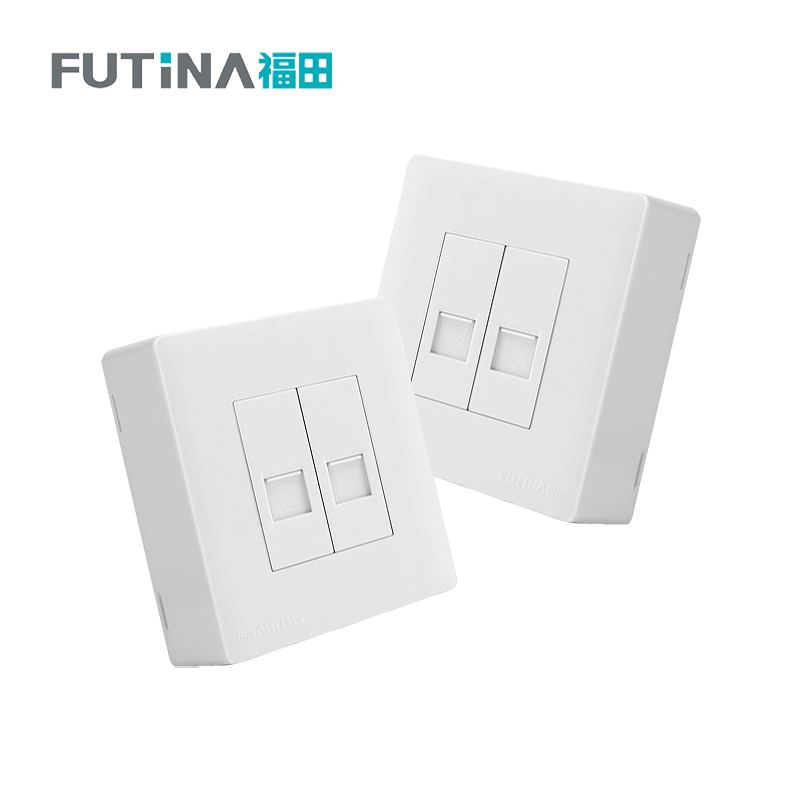 福田 插座 明装开关插座面板明线家用墙壁 明装二位电话 单位:个高清大图