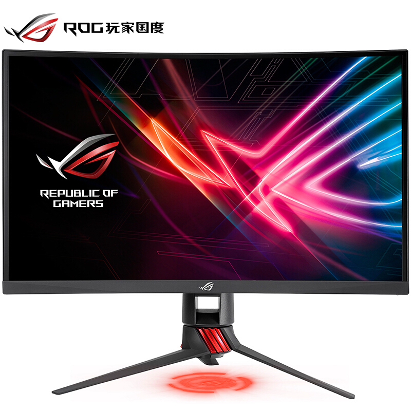 华硕(ASUS)ROG Strix XG27VQ 27英寸144HZ1800R曲率AURA-RGB信仰灯效电竞显示器 黑色