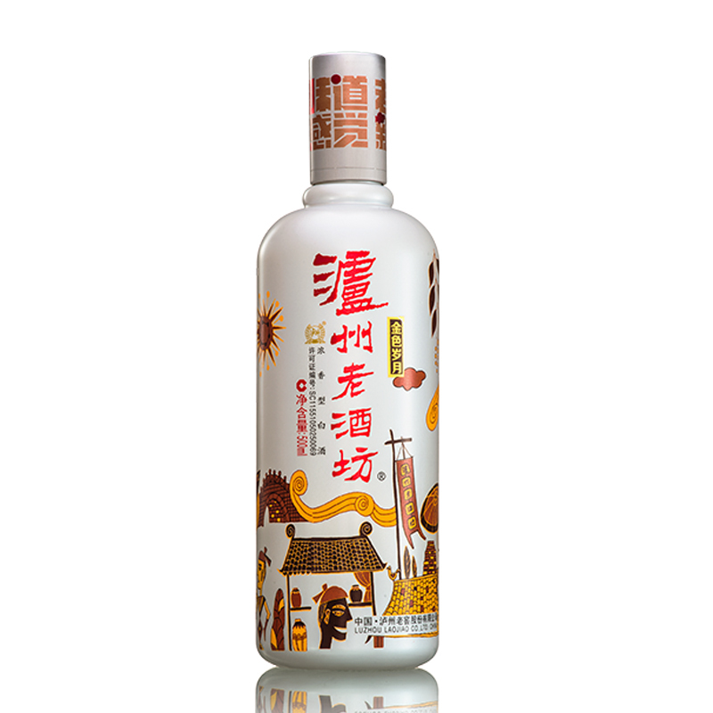 泸州老窖 泸州老酒坊 金色岁月 52度 500ml*6瓶 整箱装 浓香型白酒