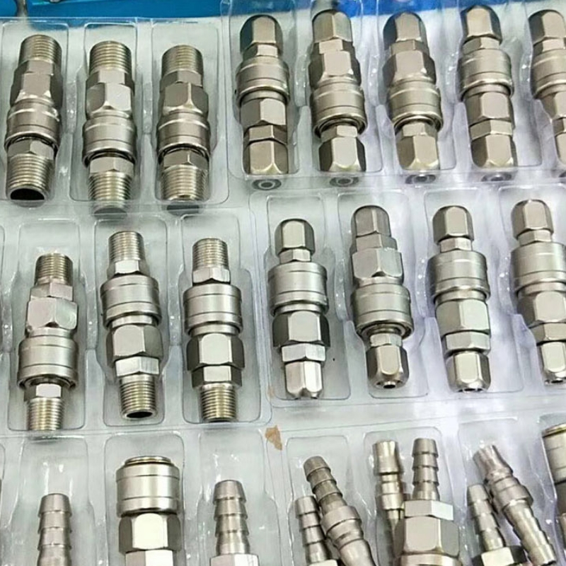 象头 PU管气动管接头 气动C式自锁快速接头 20PM+SM 1/4外丝 外径13mm 2分 1支高清大图