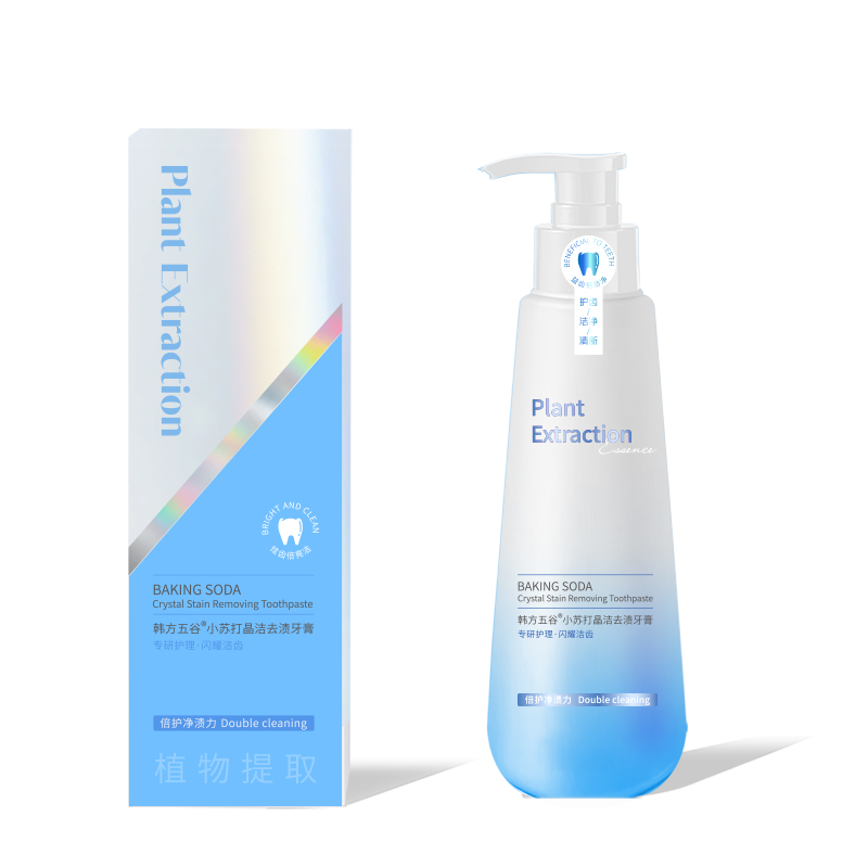 韩方五谷 小苏打晶洁去渍牙膏320g高清大图