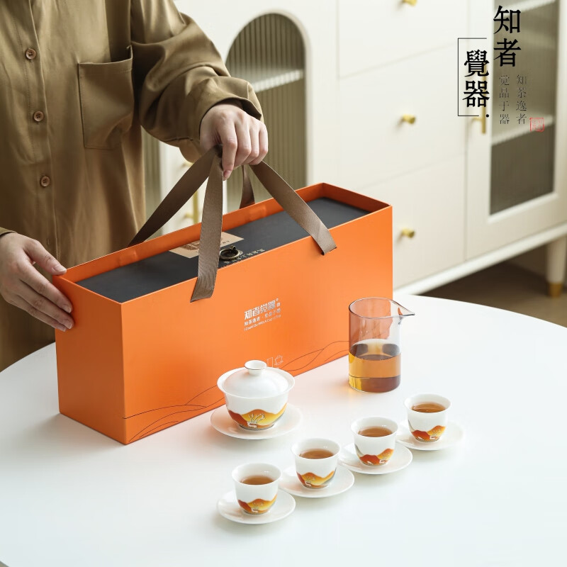 知者覚器 YW-53一“鹿“相伴茶具套装 一鹿相伴(杯垫)套装 10头高清大图