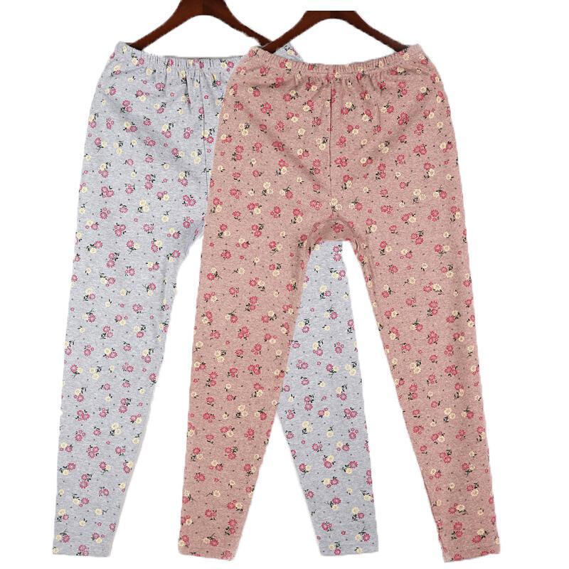 波迷娜(bomina)女士加大秋裤单件毛缎加肥保暖裤中老年棉毛裤大码线裤