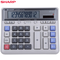 夏普(SHARP)EL-2135计算器 太阳能计算器 商务办公型计算器 财务计算机 灰色